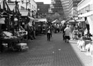 View: s23236 Moorfoot Market, The Moor with the Manpower Service Commission Building in the background 