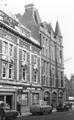 View: s23847 Lloyds Bank Ltd; Lloyds Bank Chambers; Henry Spencer and Sons, estate agents and the Gladstone Buildings, Church Street with Parade Chambers, East Parade covered in scaffolding in the background