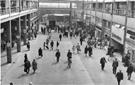 View: s23902 Elevated view from Castle Market Gallery of Exchange Street looking towards Sheaf Market