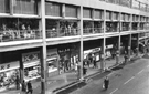 View: s23903 Elevated view from Castle Market Gallery of Exchange Street and the Gallery shops