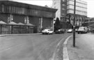 View: s23909 Sheaf Market (left) and Street Market Stalls, Exchange Street 