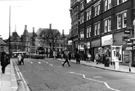 View: s24098 General view of Pinstone Street from the junction with Cross Burgess Street looking towards the Town Hall