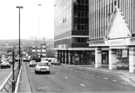 View: s24195 Furnival Gate looking towards Furnival Square with Sunwin House; junction with Union Lane and Furnival House right