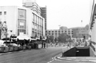 View: s24196 Furnival Gate looking towards Charter Square and (left) Debenhams, department store