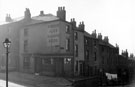 Fowler Street at junction with Marshall Street, with No. 38, Guard's Rest public house.(demolished 1960), on the corner