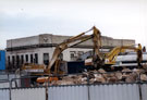 Demolition of Town Hall Extension (known as the Egg Box (Eggbox)) looking towards Central Library