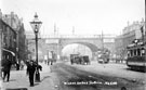 View: t00965 Wicker streetscene showing tram No. 243, Wicker Arches, 1904/5