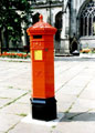 View: t01214 Pillar box outside Sheffield Cathedral SS Peter and Paul, Church Street