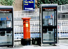 View: t01216 Pillar box and telephone boxes, Arundel Gate, bottom of Norfolk Street