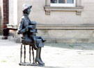 View: t01280 Mother and Child Sculpture by George Fullard in yard of Upper Chapel, Norfolk Street