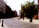 View: t01976 Church Street from High Street, prior to the construction of Supertram. Cutler's Hall on left