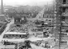 View: t02291 Elevated view of Brook Hill, Upper Hanover Street and Sarah Street from Netherthorpe Flats