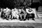 Firth Brown and Co Ltd, work's outing, watching a bowls match