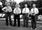 Firth Brown and Co. Ltd., work's outing, taking part in a bowls match