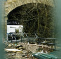 View: t02592 Construction of the Cobweb Bridge under Victoria Station Viaduct to provide a crucial link between the City Centre and Sussex Street for the Five Weirs Walk