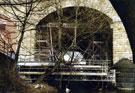 View: t02595 Construction of the Cobweb Bridge under Victoria Station Viaduct to provide a crucial link between the City Centre and Sussex Street for the Five Weirs Walk