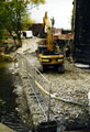 View: t02598 Construction of the Cobweb Bridge under Victoria Station Viaduct to provide a crucial link between the City Centre and Sussex Street for the Five Weirs Walk showing the Sussex Street end