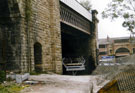 View: t02600 Construction of the Cobweb Bridge under Victoria Station Viaduct to provide a crucial link between the City Centre and Sussex Street for the Five Weirs Walk showing the Sussex Street end looking towards Savile Street