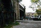 View: t02601 Construction of the Cobweb Bridge under Victoria Station Viaduct to provide a crucial link between the City Centre and Sussex Street for the Five Weirs Walk showing the Sussex Street end looking towards Savile Street