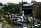 View: t02604 Construction of the Cobweb Bridge under Victoria Station Viaduct to provide a crucial link between the City Centre and Sussex Street for the Five Weirs Walk showing the Sussex Street end taken fom Savile Street