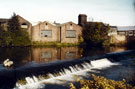 Walk Mill Weir (formerly Nether Wheel), River Don from Effingham Street showing the rear of works on Savile Street in the background