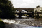 Burton Weir, River Don looking towards Norfolk Bridge and Norfolk Midland Railway Bridge from the Five Weirs Walk