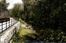 The Five Weirs Walk footpath, riverbank and River Don between Burton Weir and Salmon Pastures