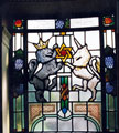 Stained glass window commemorating the Hyman family, Wilson Road Synagogue