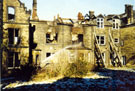 Firemen dampening down after arsonists destroyed Firth Park Community College, Barnsley Road (formerly Firth Park Grammar School/The Brushes)