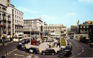 View: t03174 Elevated view of Fitzalan Square looking towards High Street, The White Building and No. 4 Marples Hotel, left