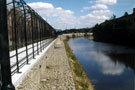 Construction of the Pergola Walkway from the Bailey Bridge to Attercliffe Road, Five Weirs Walk and the River Don showing the Gabions strenthening the river bank