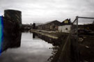 Construction of the Pergola Walkway from the Bailey Bridge to Attercliffe Road, Five Weirs Walk and the River Don with Effingham Road and Gas Holder in the background (left)