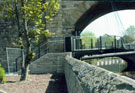 Construction of The Five Weirs Walk under Norfolk Bridge Railway Viaduct