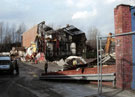 Former Davy Brothers Ltd., Park Iron Works during demolition from Foley Street