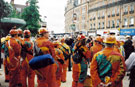 Opening ceremony, World Firefighters Games, Peace Gardens looking towards Pinstone Street