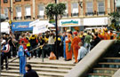 Opening ceremony, World Firefighters Games, Peace Gardens looking towards Pinstone Street c