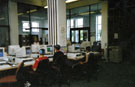 Interior of Manor Branch Library, Ridgeway Road showing the Peoples Network Computers