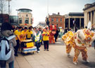 View: t03842 Lions and Drummer leave Barkers Pool during the Chinese New Year Procession 