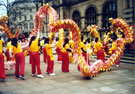 Dragon Dancers outside the Town Hall during the Chinese New Year Celebrations