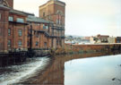 View: t03911 Lady's Bridge Weir, River Don and Exchange Brewery 