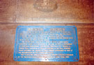 View: t03915 Plaques to commemorate the refurbishment in 1990/91 of the Wicker Arches