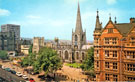 View: t04340 Elevated view of Sheffield Cathedral and Parade Chambers