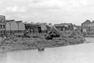 Industrial scene, River Don at Kelham Weir looking towards Kelham Island (left) and Lion Works (right)