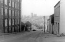 Stanley Tools Ltd, Stanley Works (left) and W. Pickard and Co. Ltd., paint manufacturers, Saxon Works right, Rutland Road looking towards the railway bridge