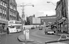 View: t04446 Snig Hill looking towards B. and C. Co-op, Castle House and Angel Street with the new Police Headquarters under construction