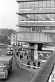 Elevated view of Waingate and Castle Market showing businesses including Bunneys (Hosiery) Ltd., drapers, No. 2 Waingate