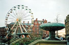 The Cascades and The Big Wheel, Peace Gardens with St. Pauls' Parade in the background