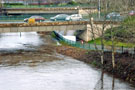 River Don in flood Five Weirs Walk, Meadowhall  