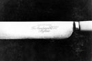 Stainless steel knife blade with the mark of The Amalgams Co. Ltd., Sheffield