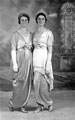 Miss Florrie Barker of Norton (left)  and unidentified performer in costume for their Amateur Dramatic performance